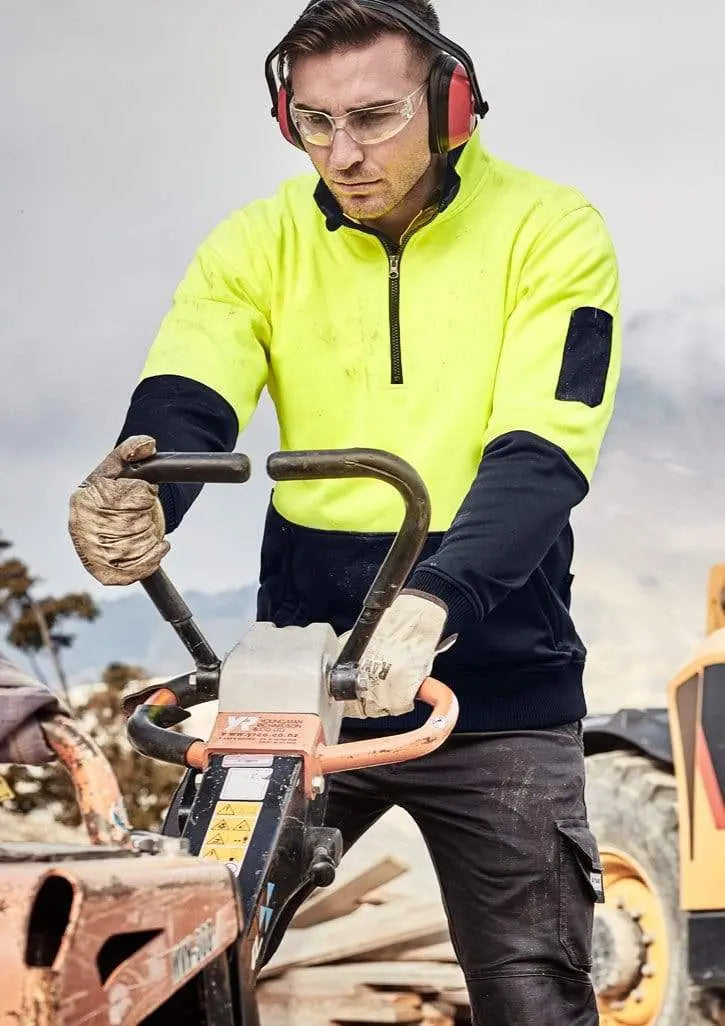 Syzmik Workwear Unisex Hi Vis Half Zip Pullover ZT476 Metro Workwear.